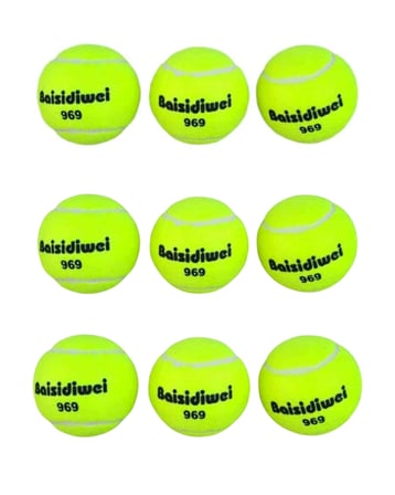 Hediye 9’lu Tenis Topları Seti Spor Ve Eğlence İçin Uzun Ömürlü