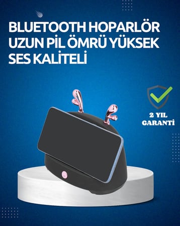 Hediye Akıllı Kablosuz Telefon Tutucu Ve Stereo Hoparlör – Kolay Kullanım Ve Yüksek Ses Kalitesi