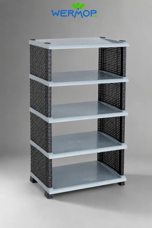 5 Katlı Rattan Görünümlü Ayakkabılık Ayakkabı Rafı Organizer