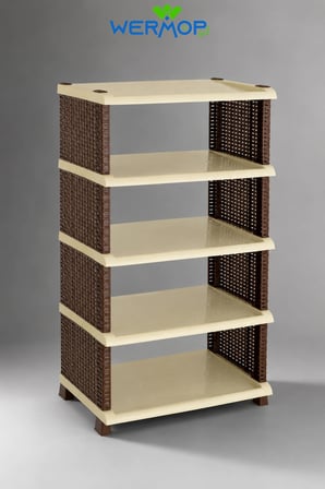 5 Katlı Rattan Görünümlü Ayakkabılık Ayakkabı Rafı Organizer