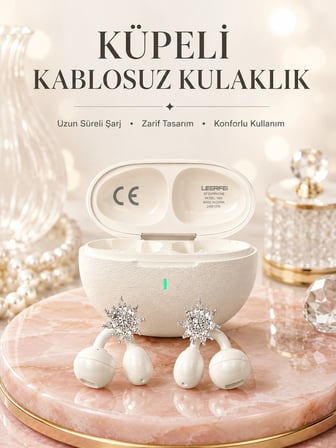 Küpeli Kablosuz Kulaklık Uzun Süreli Batarya Performansı