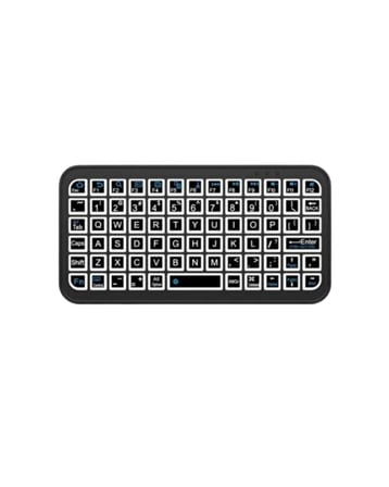 Kompakt Siyah RGB Işıklı Bluetooth Mini Klavye