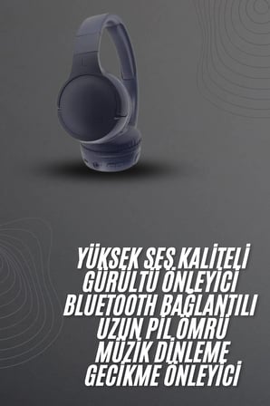 Kablosuz Bluetooth Kulaklık Kulak Üstü Ayarlanabilir Uzun Ömürlü Yeni Nesil