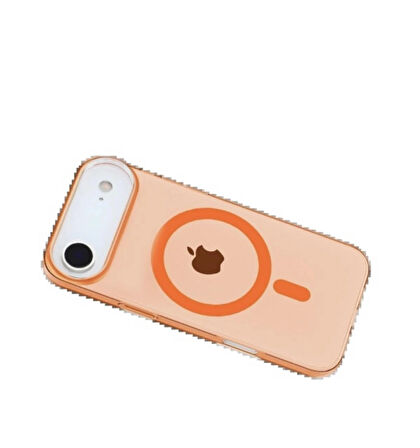 İphone 17 Air PC Blank Magsafe kapak-Turuncu 