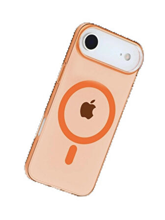 İphone 17 Air PC Blank Magsafe kapak-Turuncu 