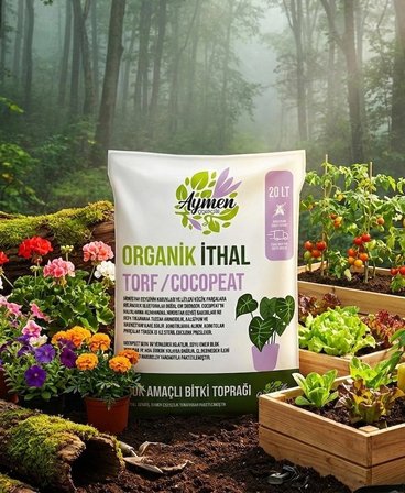 20 Litre Ithal Torf Cocopeat Özel Karışım Saksı Harcı Bitki Toprağı - Kokopit