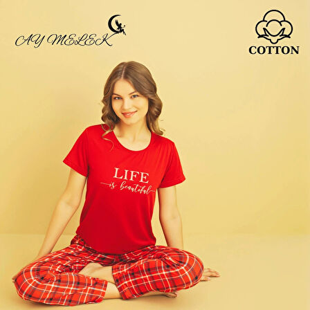 Kadın Pijama Takımı Pamuklu Lüx Pijama Seti