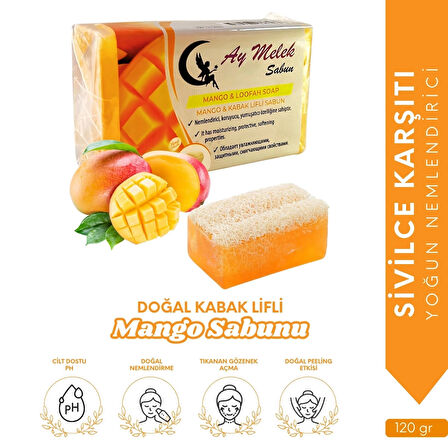 Mango Özlü Doğal Kabak Lifli Güzellik Sabunu Cilt Kırışıklık Önleyici Etkili