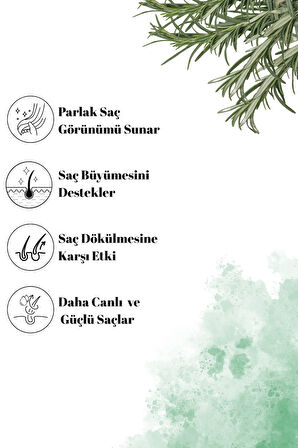 Biberiye Suyu Dökülme Karşıtı ve Saç Uzamasını Destekleyici %100 Doğal Saç Toniği