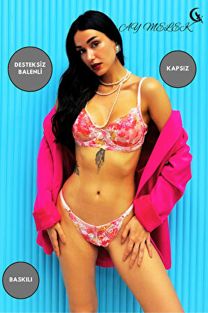 Kapsız Balenli Baskılı B-Cap Brode Takım