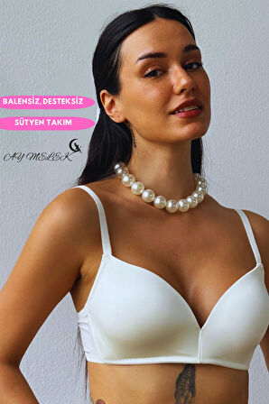 Sütyen Takımı B-Cap Balensiz Desteksiz Özel Tasarım Mikro Kumaş