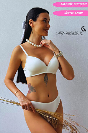 Sütyen Takımı B-Cap Balensiz Desteksiz Özel Tasarım Mikro Kumaş