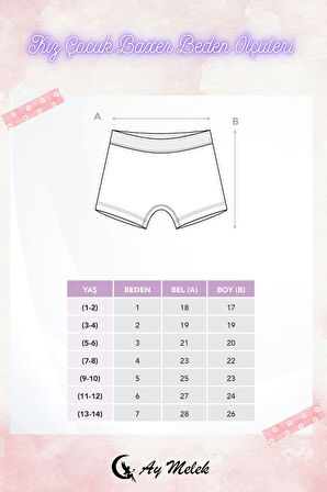 Kız Çocuk (3`lü Paket) Soft Yıkama Pamuklu Renkli Baskılı Boxer