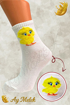 Kadın Çorap (8 Çift) Doğal Pamuklu Desenli Yetişkin Kız Çocuk Çorap