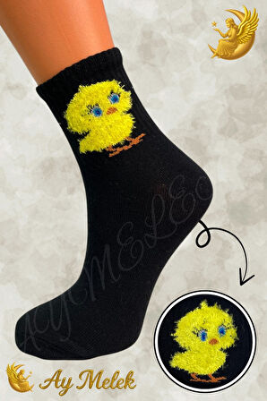 Kadın Çorap (8 Çift) Doğal Pamuklu Desenli Yetişkin Kız Çocuk Çorap