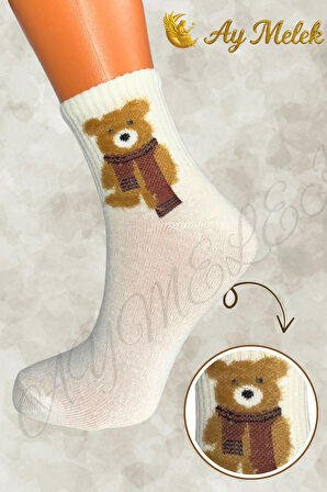 Kadın Çorap (8 Çift) Doğal Pamuklu Desenli Yetişkin Kız Çocuk Çorap