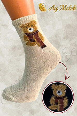 Kadın Çorap (8 Çift) Doğal Pamuklu Desenli Yetişkin Kız Çocuk Çorap