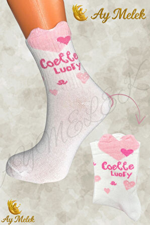 Kadın Çorap (8 Çift) Doğal Pamuklu Desenli Yetişkin Kız Çocuk Çorap