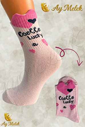 Kadın Çorap (8 Çift) Doğal Pamuklu Desenli Yetişkin Kız Çocuk Çorap