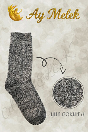 Kadın / Erkek Çorap (8 Çift) Doğal Lambswool Yünlü Ebruli Desenli Yetişkin Yün Çorap