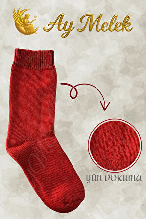 Kadın / Erkek Çorap (8 Çift) Doğal Lambswool Yünlü Ebruli Desenli Yetişkin Yün Çorap