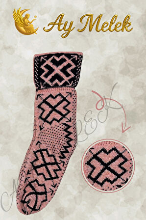 Kadın Yün Çorap (3 Çift) Doğal Lambswool Yünlü Özbek - Türkmen Yün Çorap