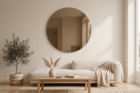 20 cm 4 mm Yuvarlak Ayna ( Gerçek Bronz Ayna )