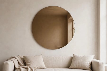 25 cm 4 mm Yuvarlak Ayna ( Gerçek Bronz Ayna )