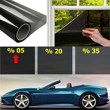 %70 ISI YALITIMLI CAM FİLMİ - KOYU TON - 50 CM X 4 METRE