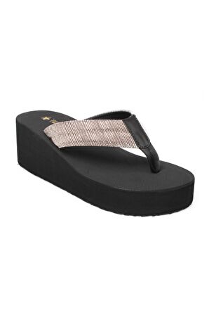 Twigy Ss0920 Gloria High Parmak Arası Bronz Kadın Terlik
