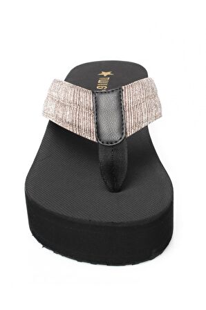 Twigy Ss0920 Gloria High Parmak Arası Bronz Kadın Terlik
