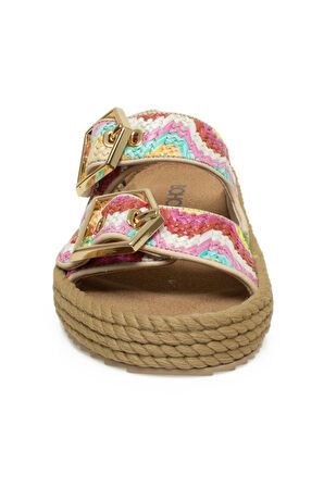 Bohonomad Sydney-Z Hasir Çok Renkli Kadın Terlik