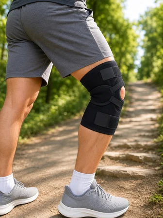 Ligament Destekli Dizlik Ayarlanabilir Cırtlı Açık Patella Diz Destekliği