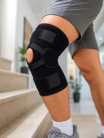 Ligament Destekli Dizlik Ayarlanabilir Cırtlı Açık Patella Diz Destekliği