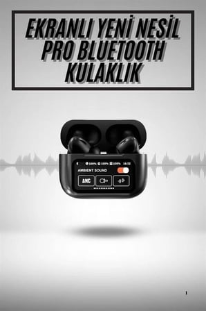 2.Nesil Pro Ekranlı Sesli Görüşme Yapabilen Kablosuz Bluetooth Kulaklık
