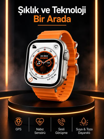 Akıllı Saat Android ve İOS Uyumlu 49 MM NFC Özelliği GPS Takibi Yeni Nesil