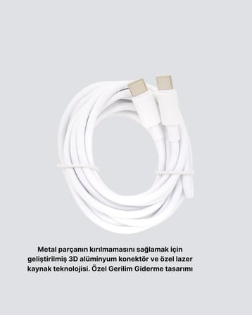 Dayanıklı Dış Kaplamalı 30W 5.0A Type-C Hızlı Şarj ve Data Kablosu