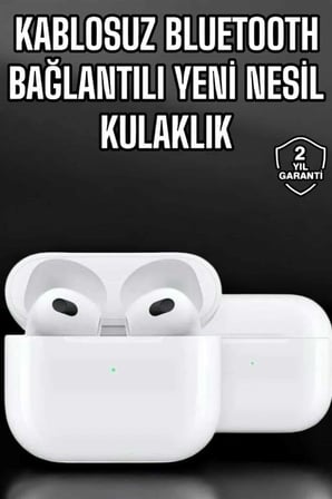 Bluetooth Kulaklık 3.Nesil Kablosuz Uzun Pil Ömrü Dokunmatik Kontrol Yeni Nesil