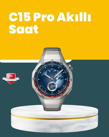 Akıllı Saat Nabız Ölçer, Adım Sayar ve Uyku Takip Özellikli