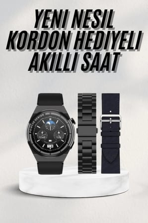  Akıllı Saat Amoled Ekran Nabız Sensörü Gps Uyumlu Adımsayar
