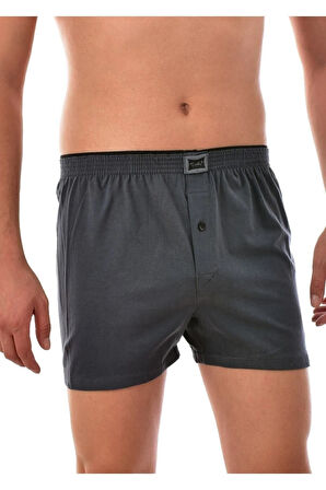 Erkek Füme Pamuklu Düğmeli Paçalı Boxer Külot 6'lı Paket (model No-0117)