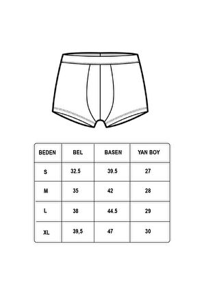 Erkek Pamuk Çok Renkli Baskılı Premium 4'lü Boxer Seti