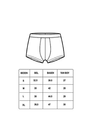 Erkek Pamuk Likralı Düz Siyah Premium 4'lü Boxer Seti