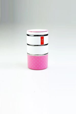 Penguen 3 Lü Tutacaklı Sefer Tası Pembe