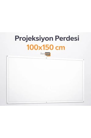 Yüksek Çözünürlük Duvar Tipi Projeksiyon Perdesi 100x150 cm