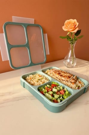 3 Bölmeli Taşınabilir Sızdırmaz Vakumlu Yemek Kabı