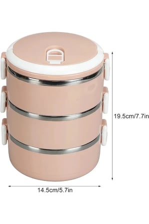 3 Katlı Sızdırmaz Yemek Termosu Çelik Sefer Tası 1.8 L