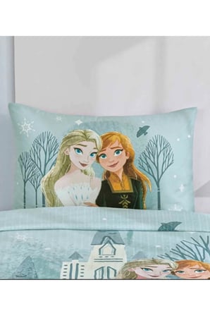 Zorluteks 2'li Elsa Anna Desenli % 100 Pamuk Yastık Kılıfı 50x70 cm