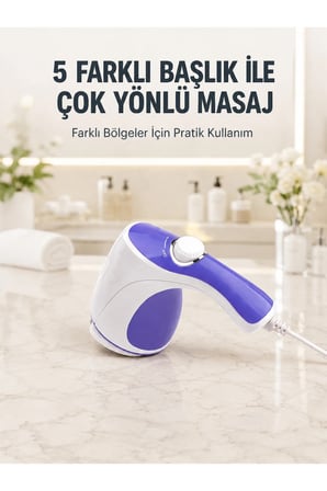 Güçlü Titreşimli Çok Başlıklı Elektrikli Vücut Masaj Cihazı