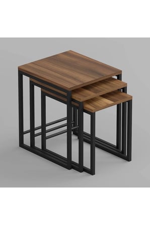 Ceviz Zigon Sehpa - 50 cm